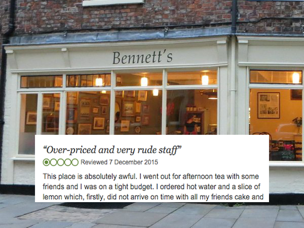 This review didn’t sit well with the manager of Bennett’s who fired back with this response: