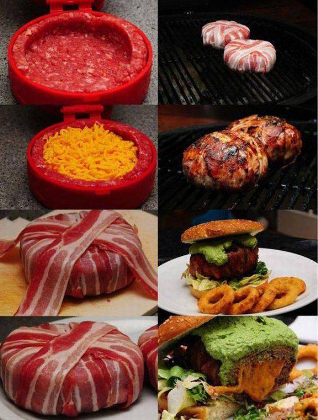 bacon wrapped burgers