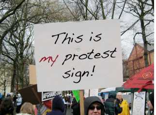 24 Protesters who missed the sign making meeting!