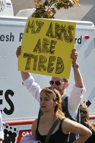 24 Protesters who missed the sign making meeting!