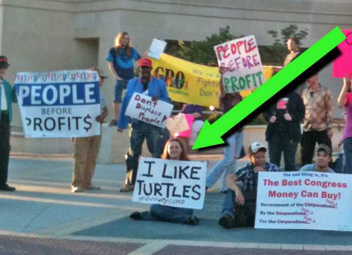 24 Protesters who missed the sign making meeting!