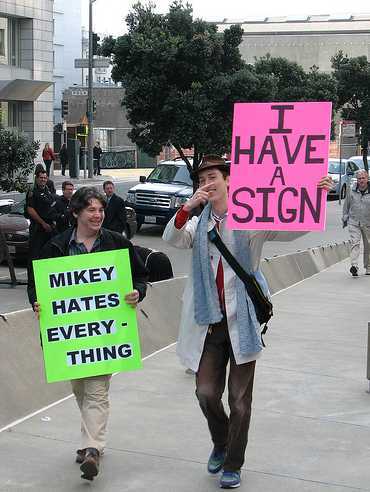 24 Protesters who missed the sign making meeting!