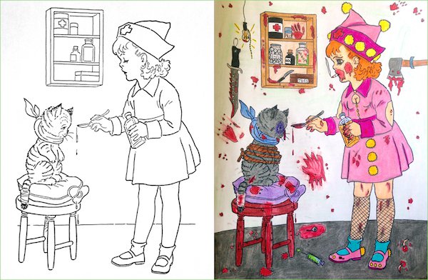 25 Corrupted coloring books are darkly brilliant!