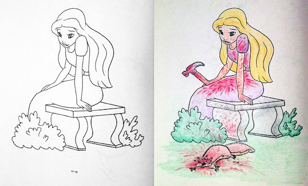 25 Corrupted coloring books are darkly brilliant!