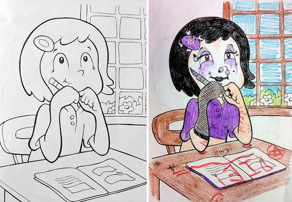 25 Corrupted coloring books are darkly brilliant!