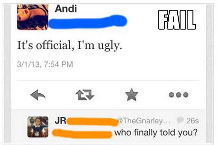 paper - Andi Fail It's official, I'm ugly. 3113, Jr Jr ... 268 who finally told you?