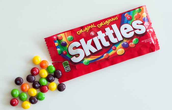 Skittles, that delightful fruity candy, encourages people to "taste the rainbow."