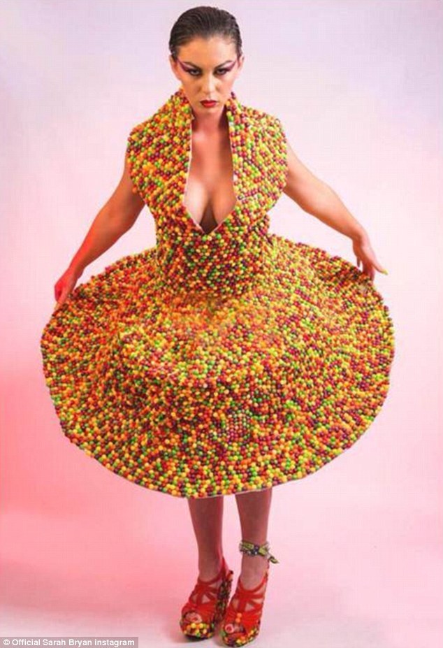 But all that changed when after lying in bed one night, trying to think of how to get out of her situation, she had the idea to make a dress out of Skittles.
Little did she know that it would go viral and set her on her way to becoming a millionaire.