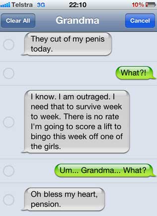 13 Hilarious examples of Grandmas Texting