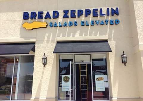 funny restaurant names - Bread Zeppelin Salads Elevated