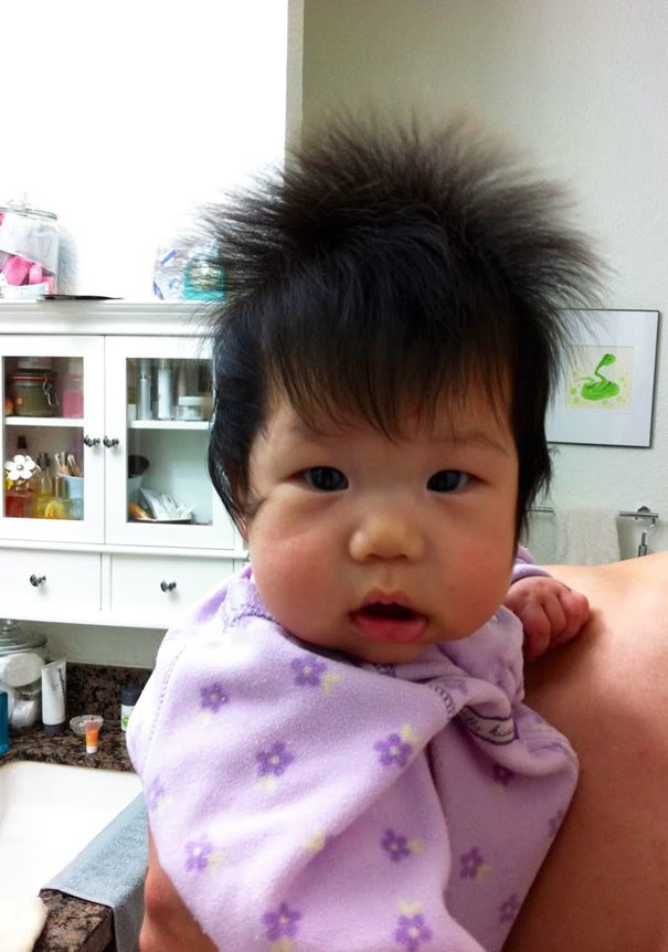 Adorable Babies Born With Full Heads Of Hair