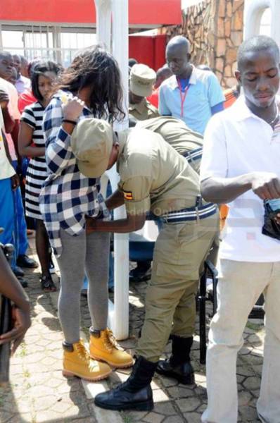 The Security In Uganda Doesn’t Joke Around When It Comes To Searching Female Football Fans