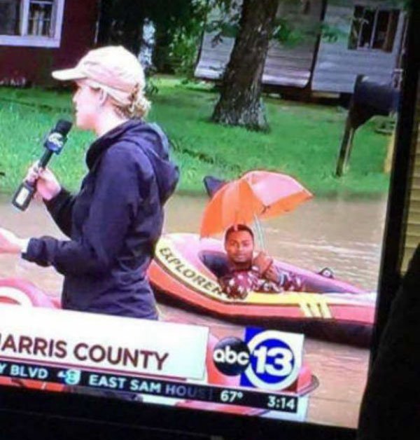 nice to see people in texas are handling the hurricane well - Xplore Arris County abc 3 V Blvd 9 East Sam Hous 67