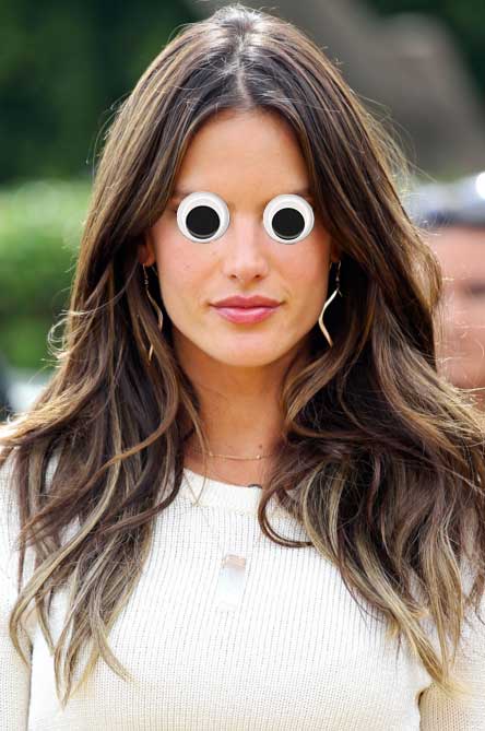 Supermodels with googly eyes!