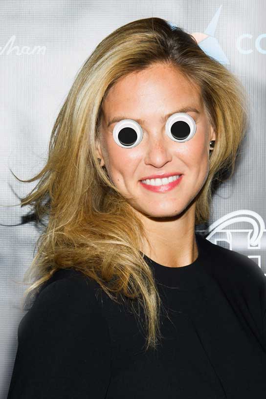 Supermodels with googly eyes!