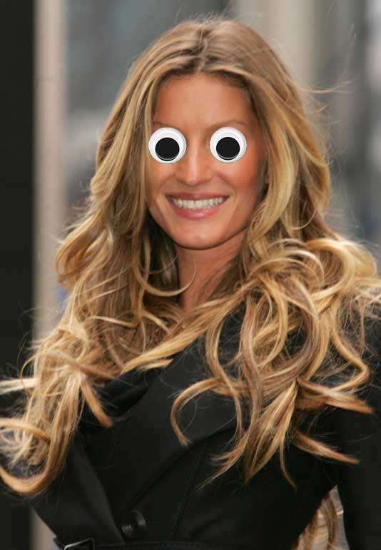 Supermodels with googly eyes!