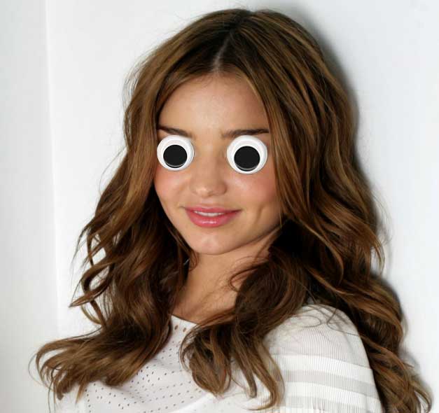 Supermodels with googly eyes!