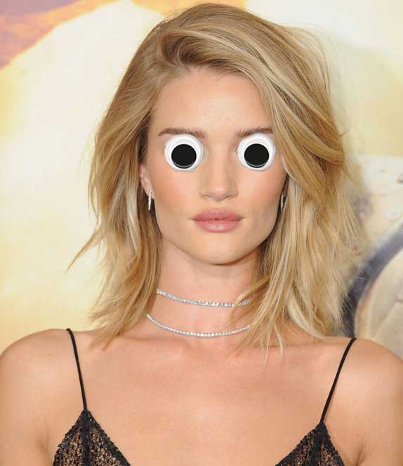 Supermodels with googly eyes!