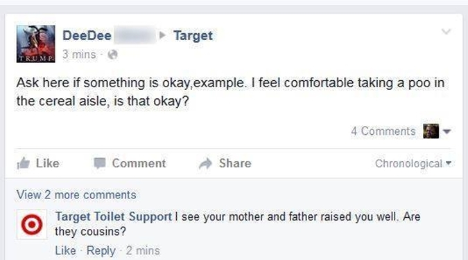 A Fake Target Customer Service Rep Is Hilariously Trolling Transphobes