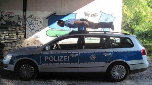 planking police car