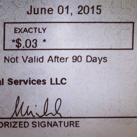 handwriting - Exactly $.03 Not Valid After 90 Days | Services Llc Milch Orized Signature