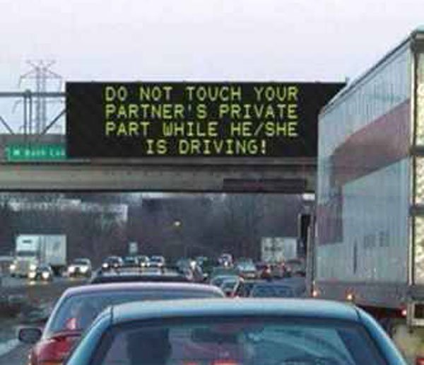 step siblings caught highway sign - Do Not Touch Your Partners Private Part While HeShe Is Driving!