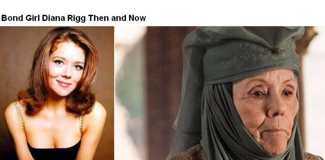 diana rigg then and now - Bond Girl Diana Rigg Then and Now