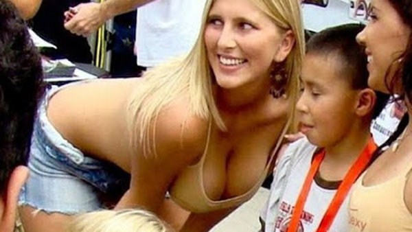 Kids Caught Looking at Boobs!