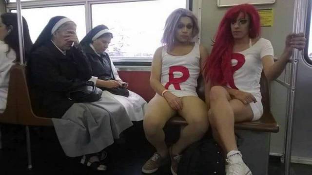 strange people on the subway