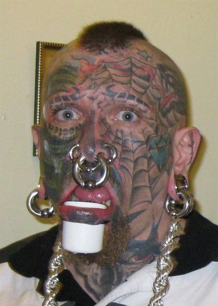 scary face tattoos