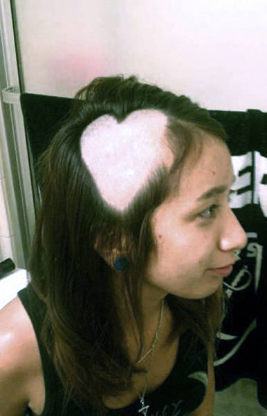 fail fail haircut girl