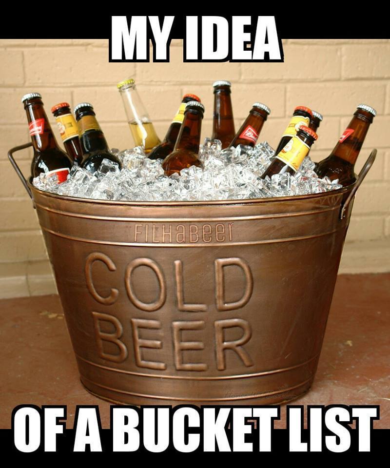 bucket of beer - My Idea FILHabeer au Cold Of A Bucket List