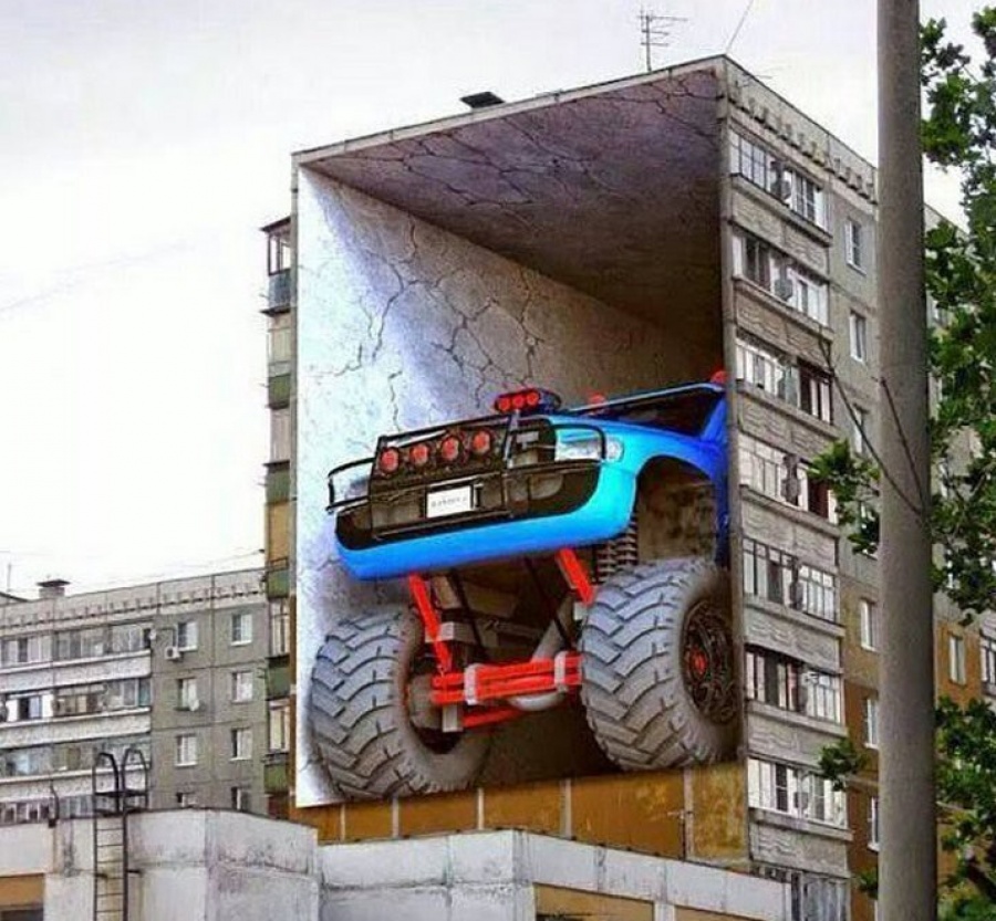 monster truck street art