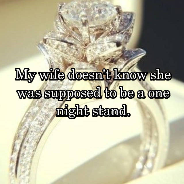 rose diamond engagement rings - My wife doesn't know she was supposed to be a one night stand