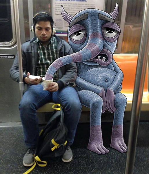 30 Insane Creatures Riding The Subway!