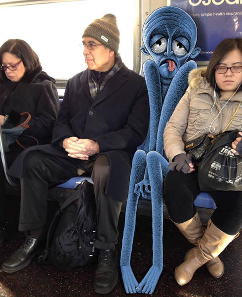 30 Insane Creatures Riding The Subway!