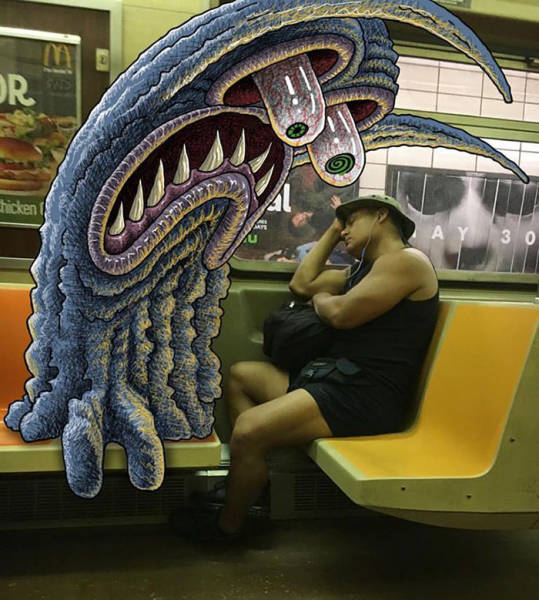 30 Insane Creatures Riding The Subway!