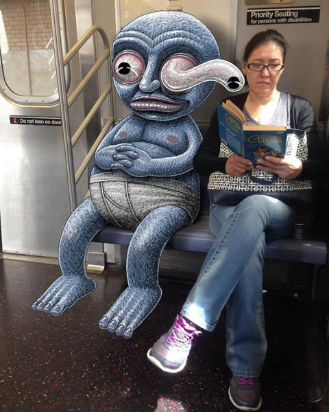 30 Insane Creatures Riding The Subway!