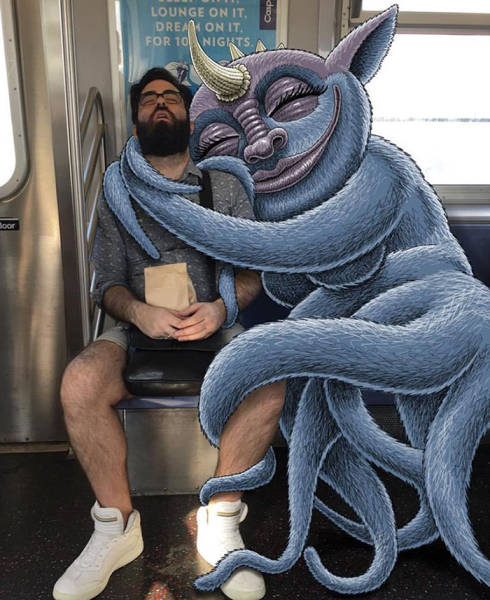 30 Insane Creatures Riding The Subway!