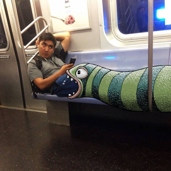 30 Insane Creatures Riding The Subway!