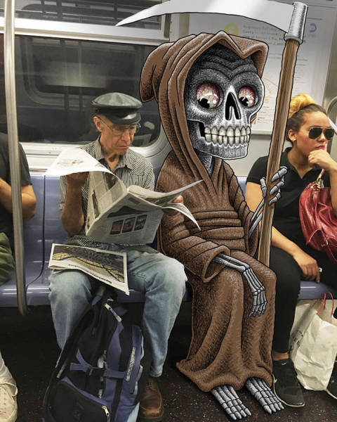 30 Insane Creatures Riding The Subway!