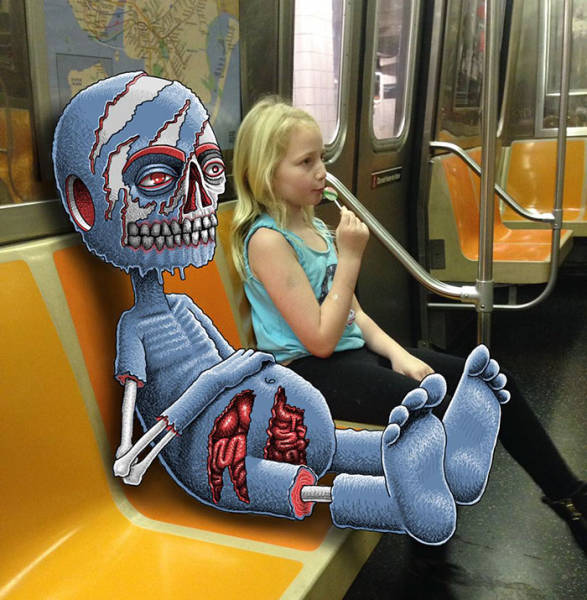 30 Insane Creatures Riding The Subway!