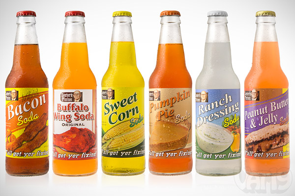 Various mealtime sodas