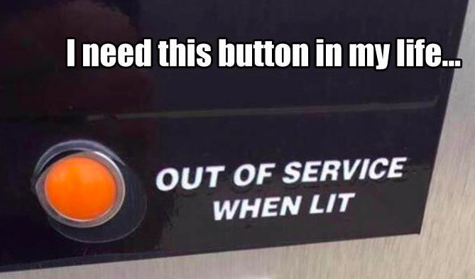 republic waste - I need this button in my life... Out Of Service When Lit