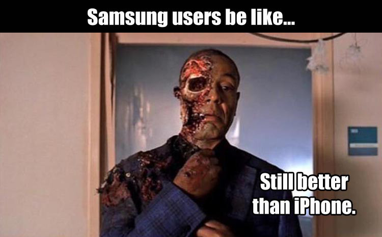 breaking bad gus - Samsung users be ... Still better than iPhone.