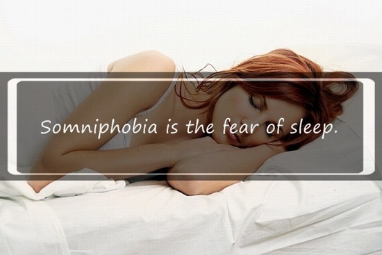 girl - Somniphobia is the fear of sleep.