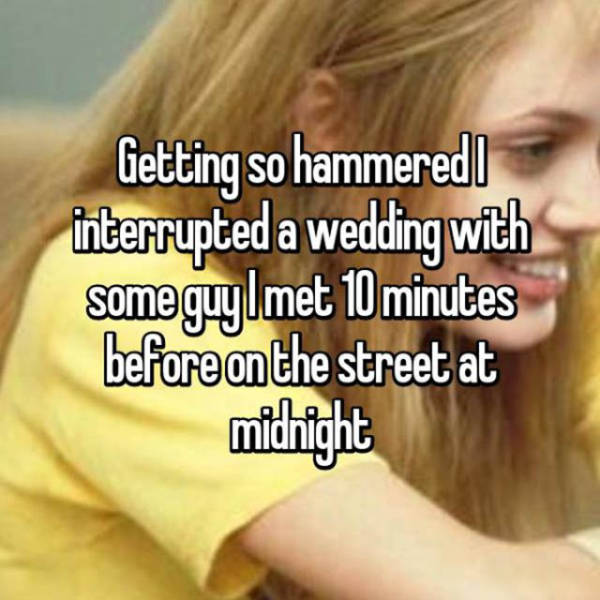 blond - Getting so hammered interrupted a wedding with someguylmet 10 minutes before on the street at midnight