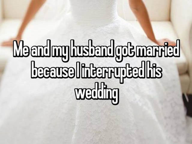 shoulder - Meandmy husband got married because linterrupted his wedding