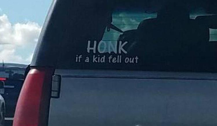 glass - Honk if a kid fell out
