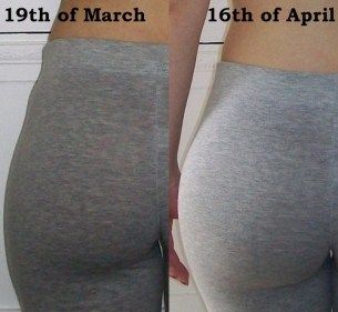 butt transformation - 19th of March 16th of April